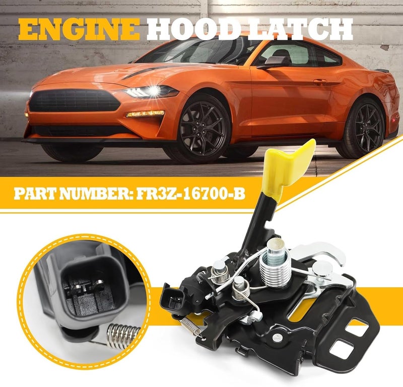 Jecoupoon FR3Z-16700-B Hood Latch Lock Compatible with Mustang 2015-2019 Front Hood Latches FR3Z16700B - Image 2